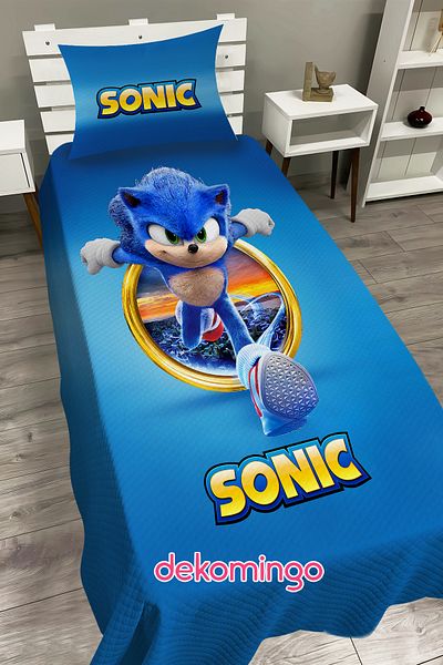 dekomingo Blue Sonic Baby and Children's Room Pi̇ke Set