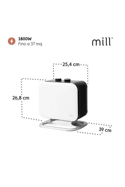 Mill Mill Compact 1800W portable fan heater, 37m