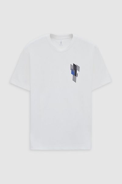 Twn Μπλουζάκι Relaxed Fit Ecru μονόχρωμο