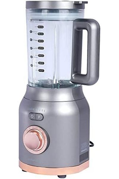 ALSAIF Electric Professional Blender With Light & Glass Jar , 1000w, Grey/gold