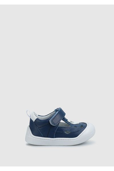 Kiddo Boys' Blue Leather Sneakers