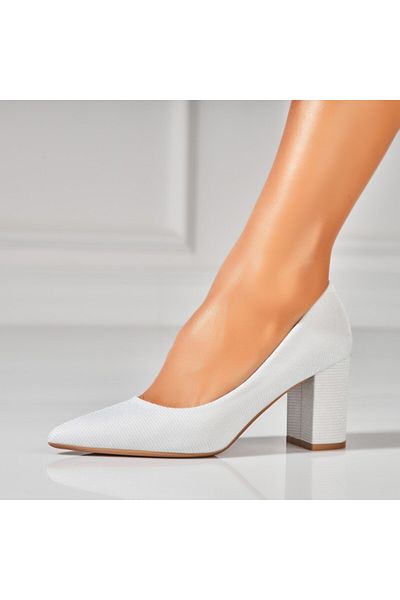 Joana Women's White Heeled Shoes from Crosley Textile