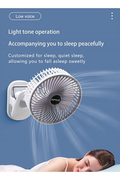 Sunhome 4 in 1 Multi-Functional Portable Rechargeable Clip Fan, Table fan, Hanging Fan, Handheld Fan