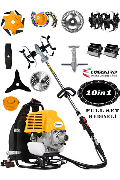 Cros LOMBARD 10 In 1 Lt-700 Özel Seri Sırt Tipi Ot Çim Çalı Biçme Tırpanı Top...
