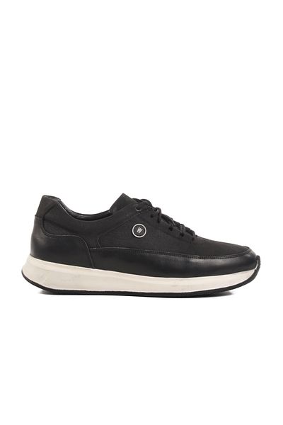 WALKWAY Black Men's Casual Shoes - Genuine Leather Pika m
