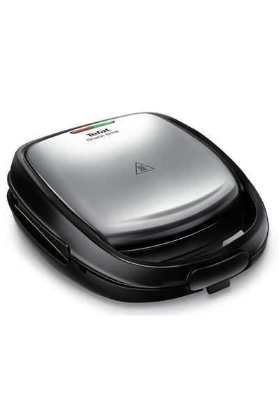 TEFAL Aparat pentru sandvișuri Tefal SW341D12 Snack Time 2in1, 700W (Negru/Inox)