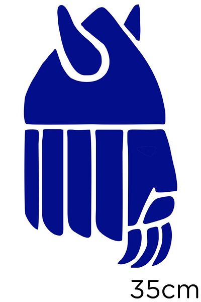MIGNATIS Navy Blue Horned Viking Helmet Grain Sticker Pasting 35cm