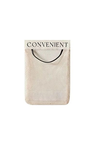 Choice 1pc White 1pc Hanging Storage Mesh Bags Kitchen Garbage Bag Storage Tools Wall-mounted Large-capacit