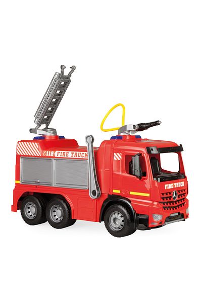 LENA Mercedes Arocs Gigant Fire Truck, Lena, red, spraying, 65 cm, plastic
