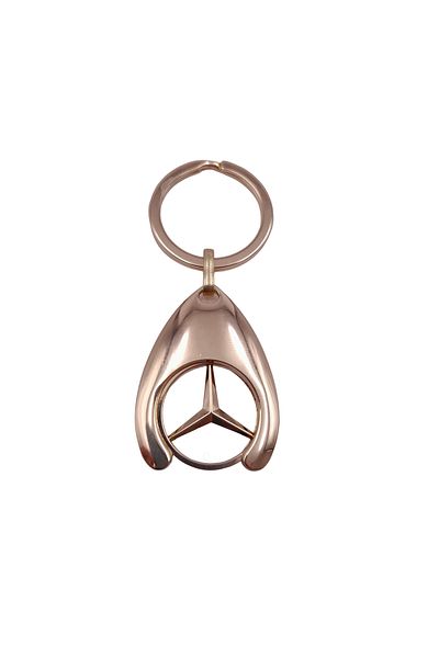 Depox IdeallStore key ring, Gold Mercedes, 7.5 cm, metal, gold