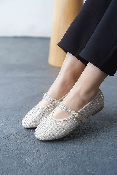 MODAADAM Pantofi de damă Xena Stone Ballerina Skin