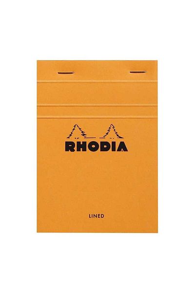 Rhodia Basic A6 Ruled Block Orange Cover 80 Sheets