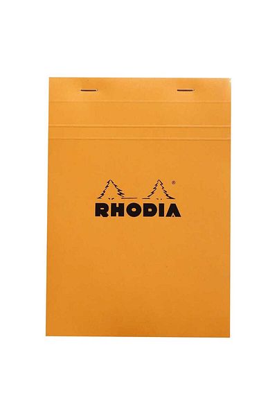 Rhodia Basic A5 Checkered Block Orange Cover 80 Sheets