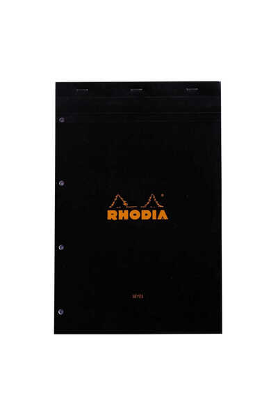 Rhodia 210*318mm A4 Seyes Bloknot Siyah Kapak Defter Ra201009