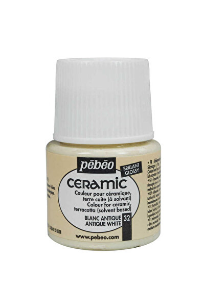 Pebeo Solvent Bazlı Seramik Boya 45ml Şişe - 32 Antique White