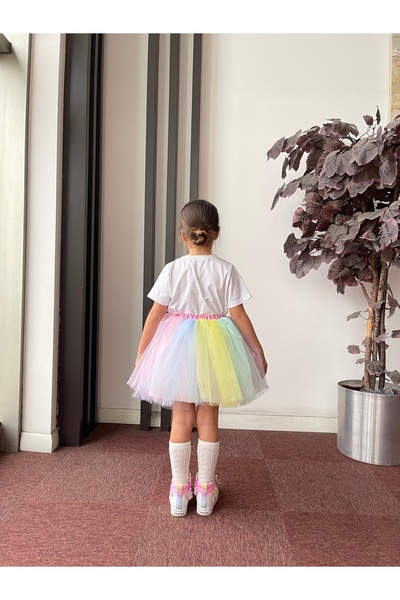 İPEKACOUTURE Fusta tutu pufoasă pentru fetiță Unicorn
