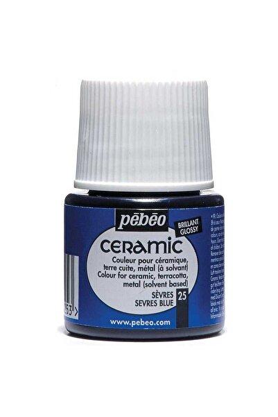 Pebeo Solvent Bazlı Seramik Boya 45ml Şişe - 25 Sevres Blue