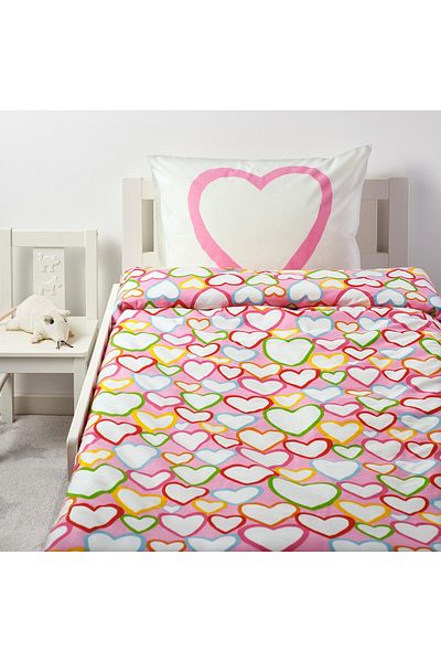 IKEA Vitaminer Hjärta Duvet Cover Set 150x200 Cm – Soft, Durable, 100% Cotton Kids Bedding