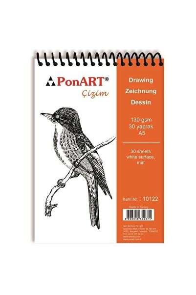 Ponart Drawing Painting Block 130gr A5 30 Sheets