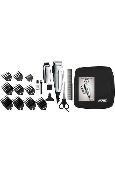 Wahl WAHL HomePro Deluxe Hair Clipper, 20 mm, Self-Sharpening, Steel Blades, 8 Accessories, Grey
