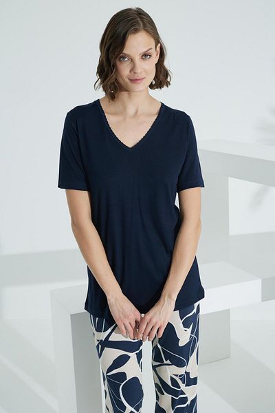 Etoile Bamboo Soft Fabric Short Sleeve Capri Suit 71039