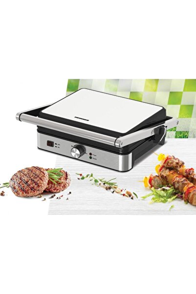 Heinner Ηλεκτρική ψησταριά Heinner SunsetGrill HEG-K2000SS, 2000W, Placi fixe cu invelis antiaderent