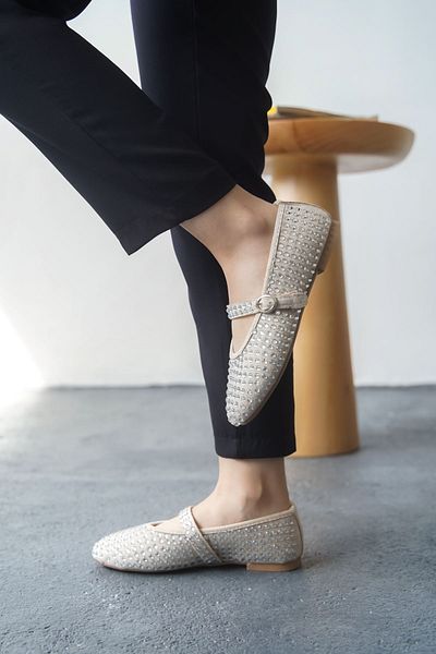 MODAADAM Pantofi de damă Xena Stone Ballerina Skin