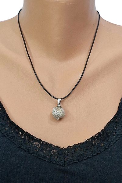 Pozitif Doğal Taş Natural Desert Rose, Patience Stone Necklace 433-3
