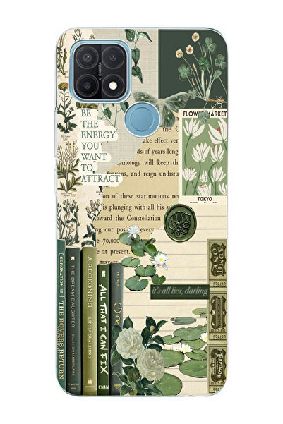 moonset Oppo A15 / A15S Uyumlu Be The Energy Kolaj Tasarımlı Baskılı Şeffaf T...