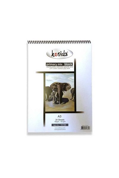 kosida Primary Mix Block A3 130,190Gsm 30 Sheets
