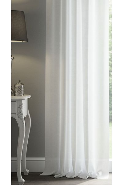 Yuka White Sunshade Curtain Satin Textured 1St Quality Heavyweight Single Piece No Pleat Plain Sewing Honeycomb Size!