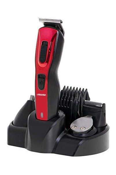 MESKO Set Trimmer Multifunctional 5 in 1 Mesko MS 2931, Tuns Facial Si Corporal (Negru/Rosu)