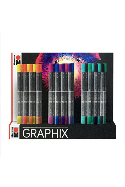 Marabu مجموعة أكوا بين جرافيكس 72 قطعة