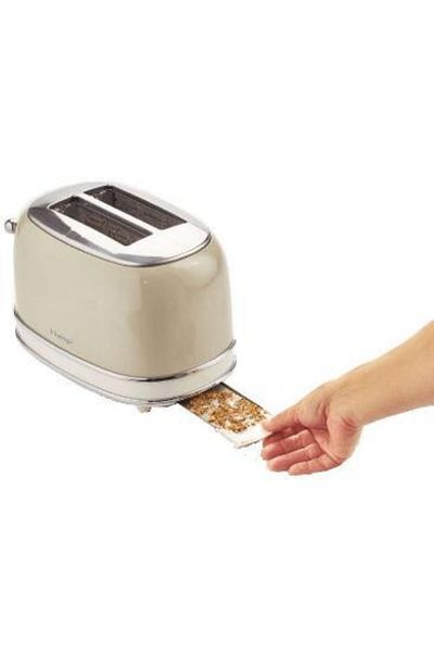 ARIETE Prajitor de paine Ariete 0155CR/BG, 810 W, 2 Felii (Beige)