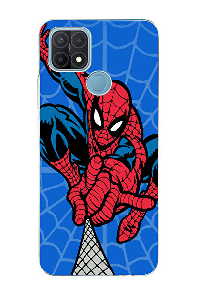 moonset Oppo A15 / A15S Uyumlu Örümcek Adam Tasarımlı Baskılı Şeffaf Telefon ...