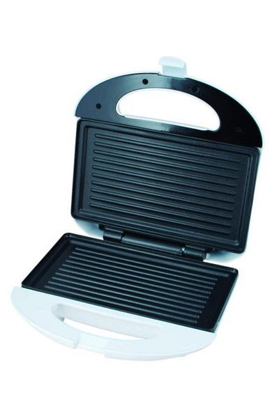 Heinner Preparat de sandvișuri Heinner SM-K750W, 750W, grătar cu vârf placi (Alb)