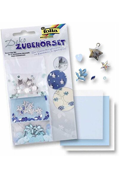 Folia Autocolant Decor 20x9,8cm Steaua Moderna Albastra