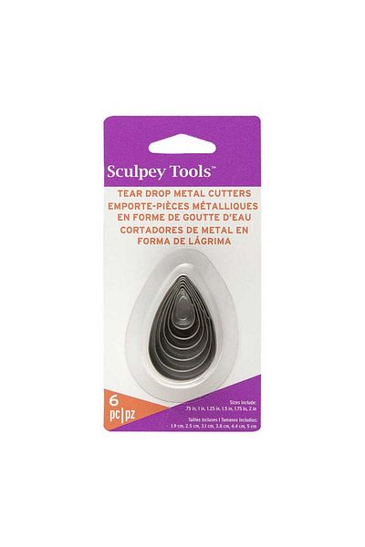 Sculpey Teardrop Shaped Cutter 6 Pieces