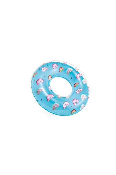 hediyecik İntex Rainbow Patterned Children's Pool and Sea Bagel +8 Years 81 cm