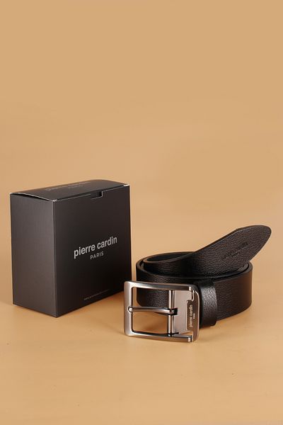 Pierre Cardin 3100 Γνήσιο δέρμα Ανδρική Ζώνη (110 cm 115 cm 120 cm 125 cm 130 cm) ΜΑΥΡΟ