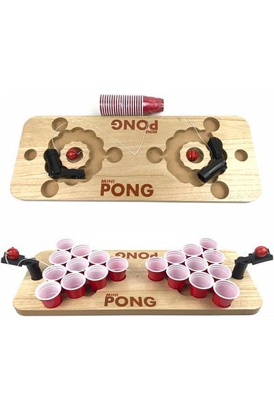bar enthusiast Classic Pong Drinking Game | Party Fun Set For Adults | Cups & Balls Included