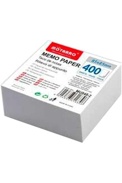 MOTARRO Memo Paper 85x85mm White Sticky Notes For Office,school &home Use, Quick Notes & Reminder(400 SHEET)