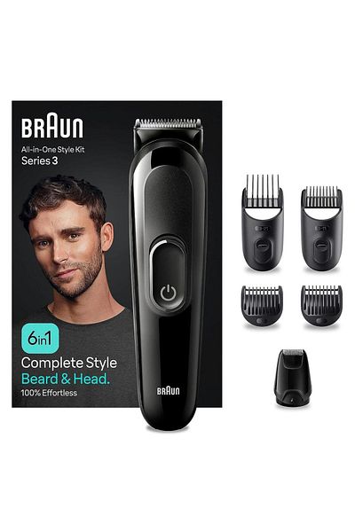 Braun BRAUN 6in1 MGK3420 Multifunctional Hair Clipper, Battery, 50 min Autonomy (Black)