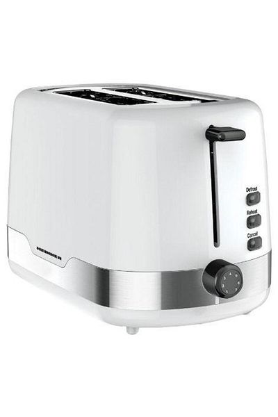 Heinner Prajitor de paine Heinner HTP-850WHSS, 850 W, 7 nivele de rumenire, 3 functii (Alb/Inox)