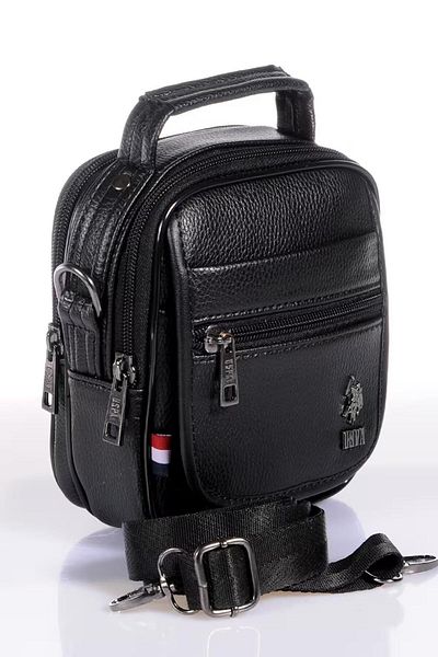 U.S POLO Unisex Black Handbag Plevr8415