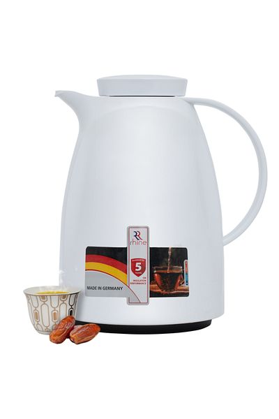 Rhine Al-Rain Thermal Glass Thermos, 600 ml - White