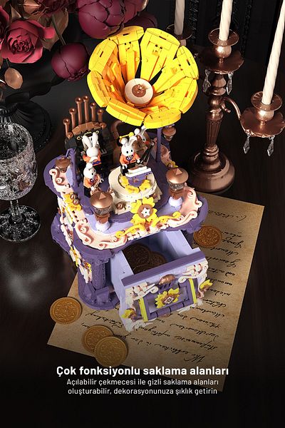 balody Musical Traces Baroque Gramophone (Blem0001) Mini Block Building Toys Set