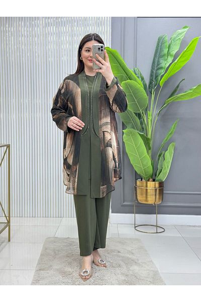 GK Sandy Chiffon Large Size 3 Piece Set