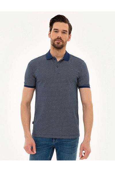 Pierre Cardin Μπλουζάκι Polo Neck Slim Fit Navy Blue