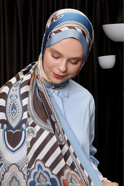 Levidor Indian Silk Shawl Dark Blue 504-02